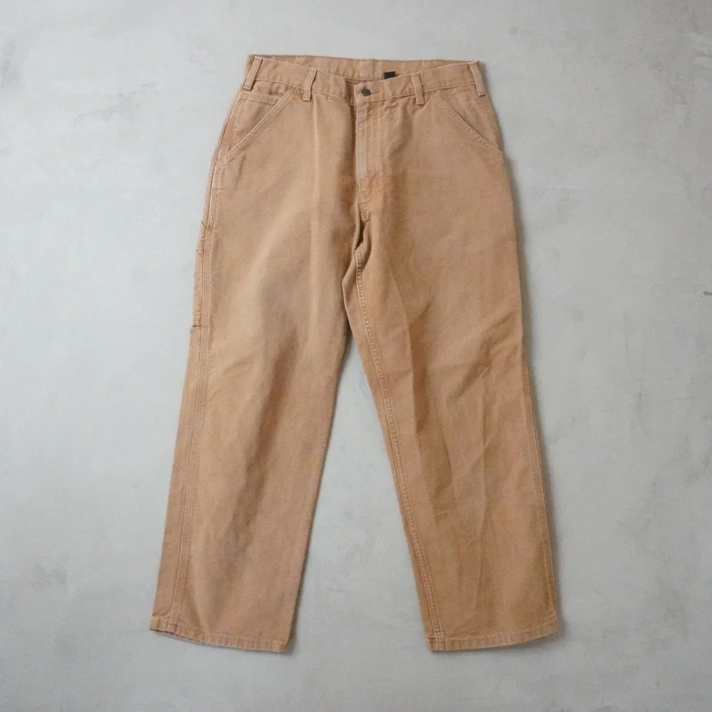 Vintage Carhartt Carpenter Pants 34x30 Mens Brown Loose Fit Duck Canvas Workwear